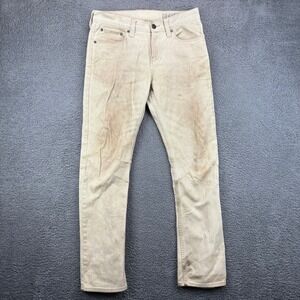 GRAVELS Mens Slim Fit Khaki Tan Casual Work Pants Size 31W 32L